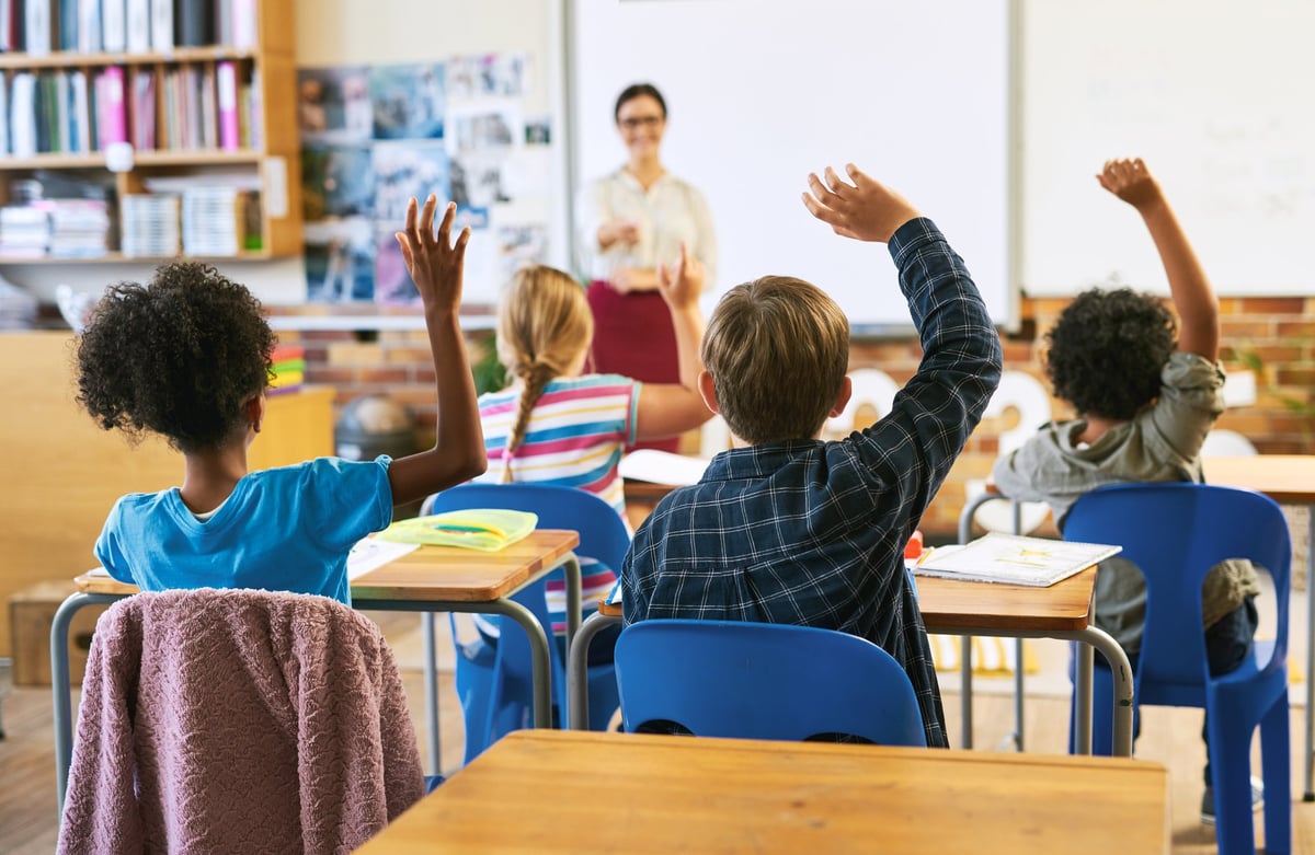 Diverse students in a Nashville classroom engaged in learning