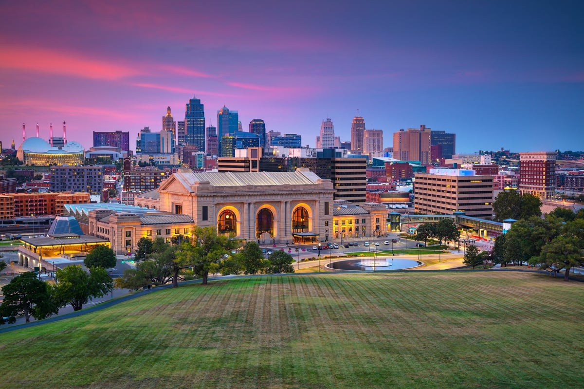 Nashville city skyline at twilight